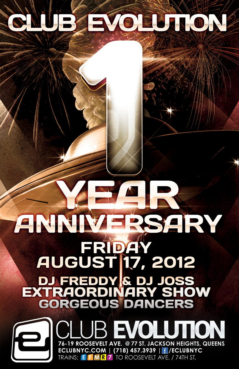 1 Year Anniversary @ Club Evolution (Friday, August 17) | Get Out! Magazine  - NYC's Gay Magazine