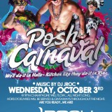  POSH 12th Anniversary Celebration – CARNAVAL! Wednesday, October 3rd