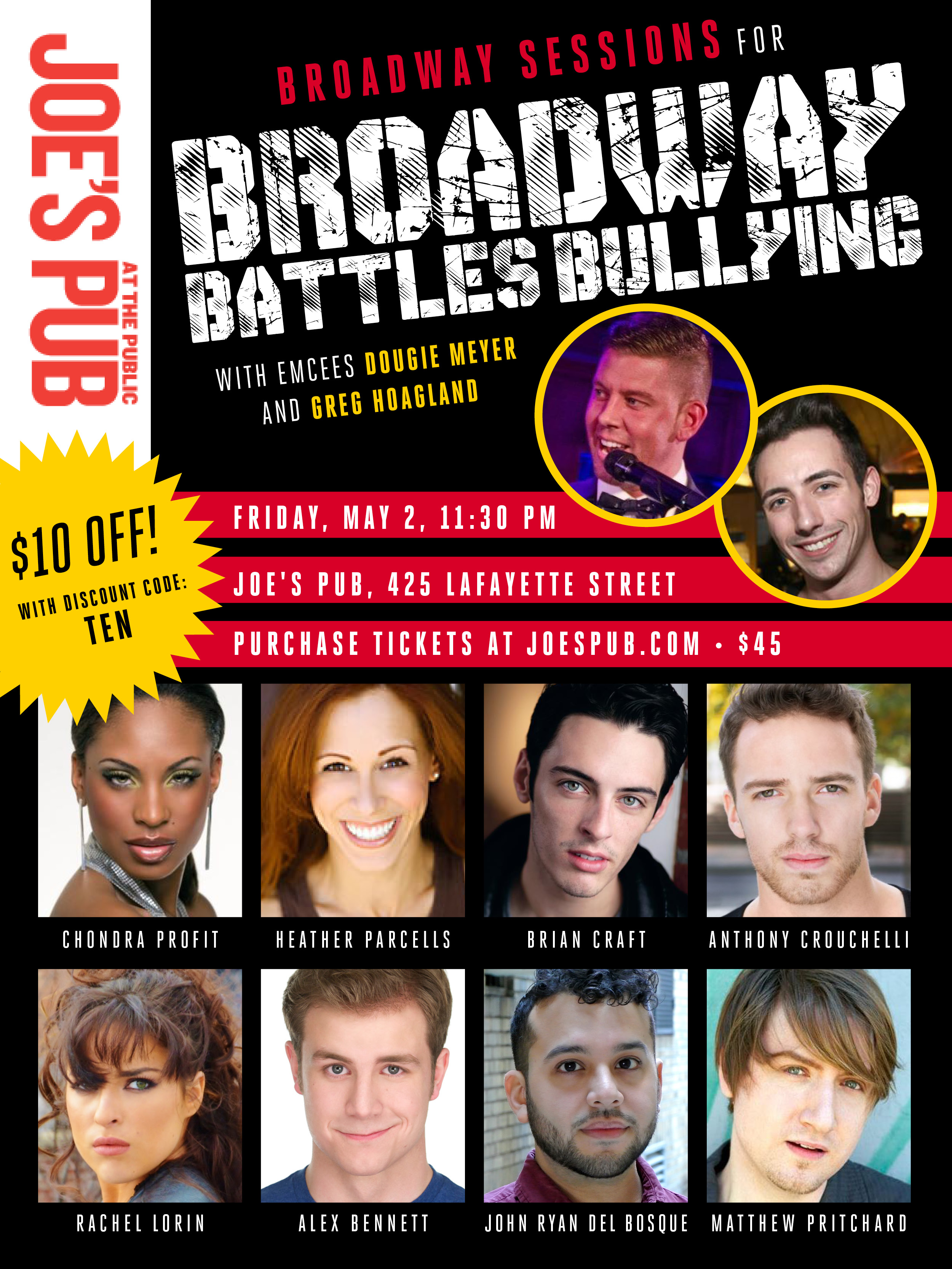  Broadway Battles Bullying at Joe’s Pub, May 2